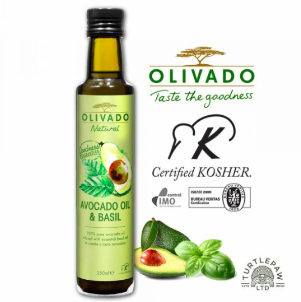 【Olivado】紐西蘭原裝進口酪梨油-羅勒風味1瓶(250毫升)
