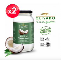 【Olivado】紐西蘭原裝進口特級冷壓初榨椰子油2瓶(375毫升*2瓶)